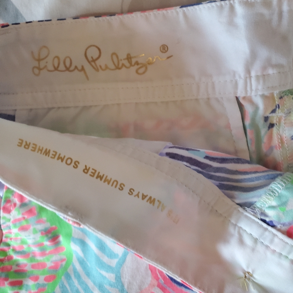 Lilly Pulitzer The Callahan low rise Shorts Roar of the seas size 0 Preppy Beach - Picture 7 of 11